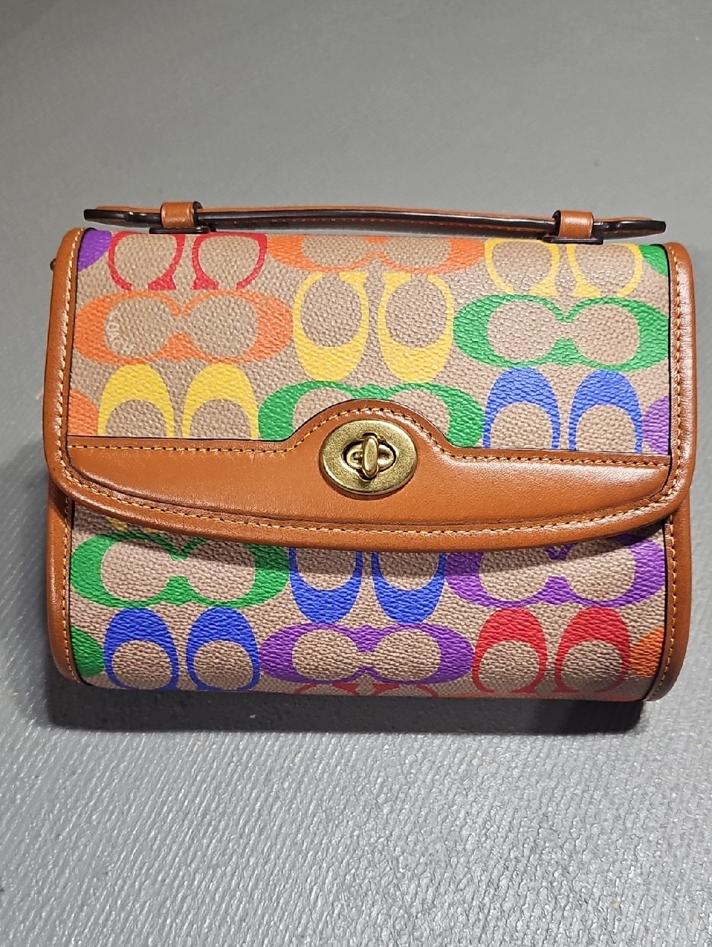 Coach C5144 Pride Collection Kip Turnlock Crossbody In Rainbow Signature Canvas